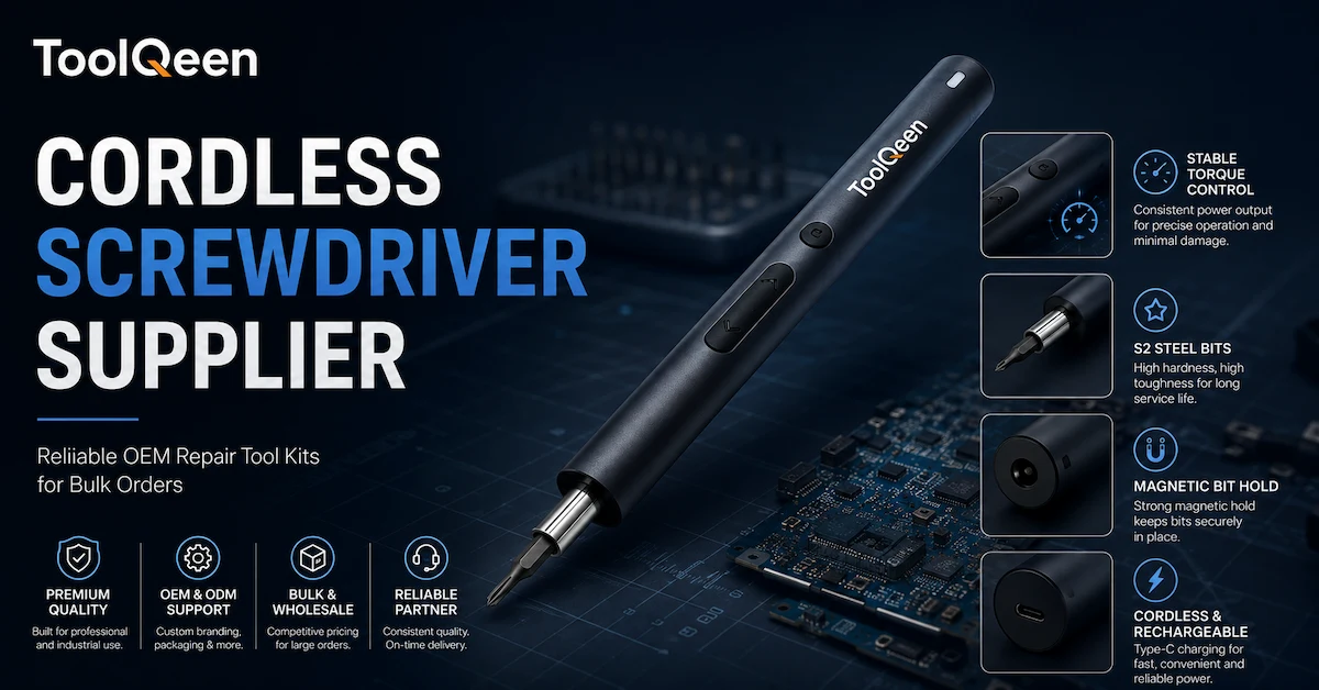 Cordless Screwdriver Supplier: How Buyers Choose Reliable OEM Repair Tool Kits โ B2B precision tool sourcing guide
