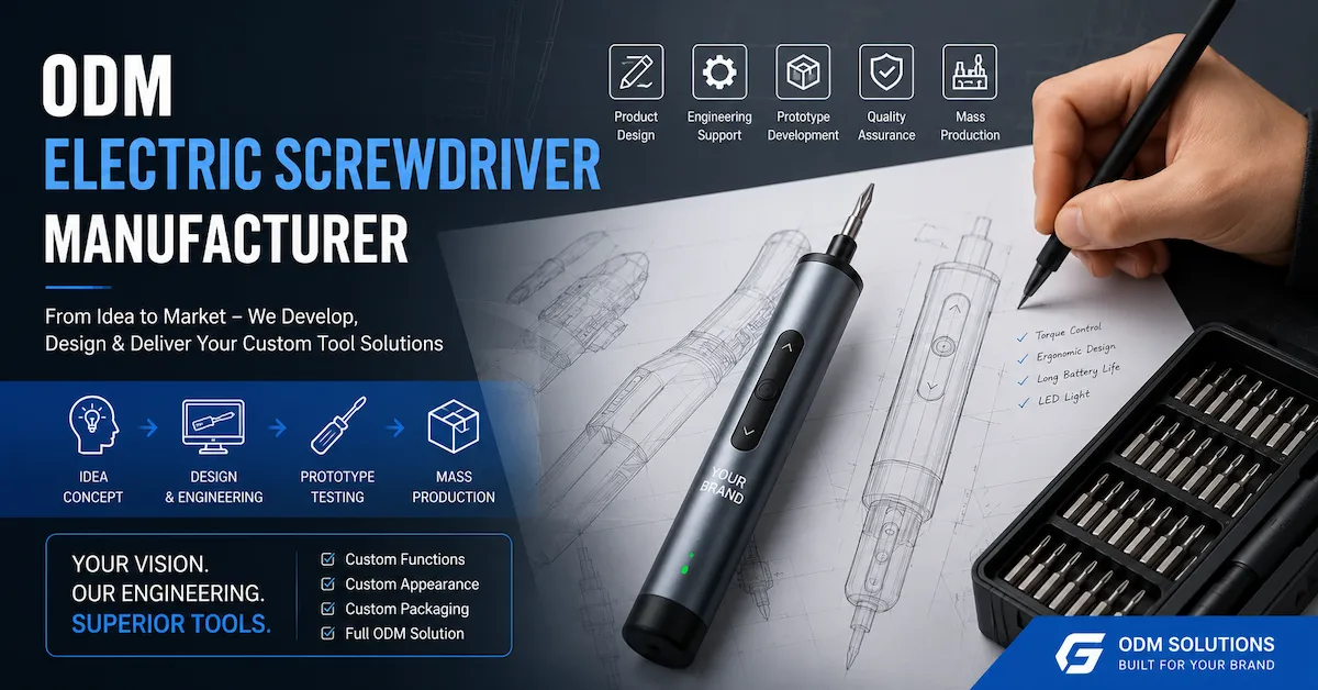 ODM Electric Screwdriver Manufacturer: How Brands Develop Custom Repair Tools — B2B precision tool sourcing guide