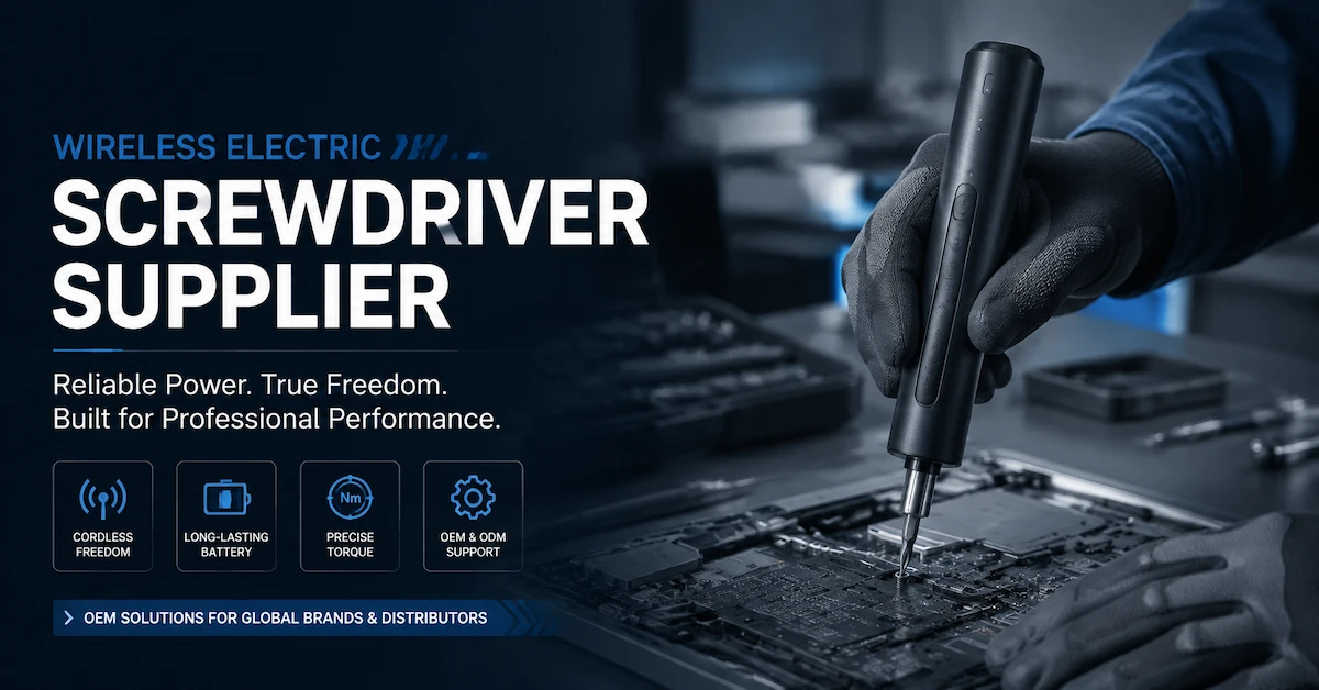 Wireless Electric Screwdriver Supplier: How to Choose a Reliable OEM Partner โ B2B precision tool sourcing guide